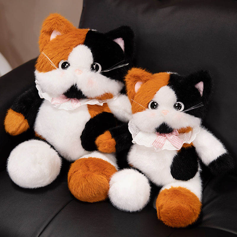 Adorable Calico Cat Plush Toy
