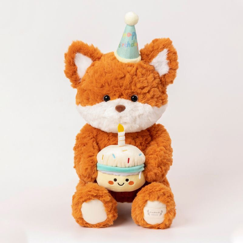 Cute Birthday Bear Fox Plush toy triver