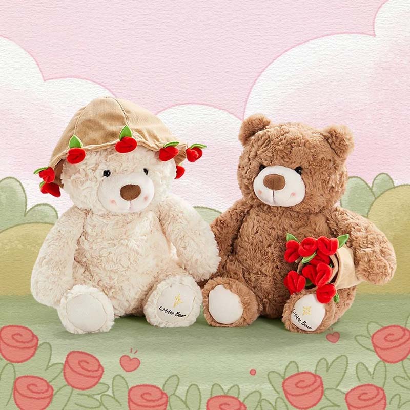Cute Teddy Bear Plush with Red Rose - Romantic Gift for Any Occasion Toy Triver Cute Teddy Bear Plush with Red Rose - Romantic Gift for Any Occasion Toy Triver