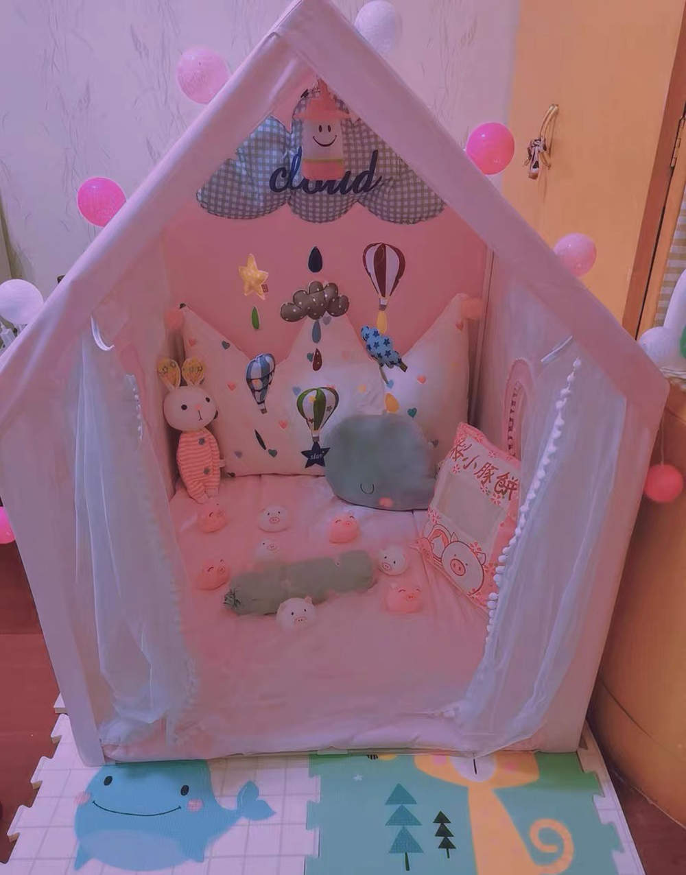 A Bag of Kawaii Pig Plush Toys Stuffed Animals Doll Throw Pillow toy triver