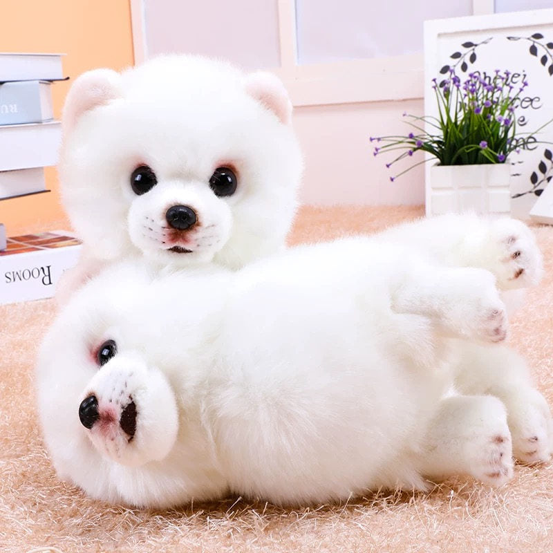 Realistic Pomeranian Plush Toy Stuffed Doll toy triver