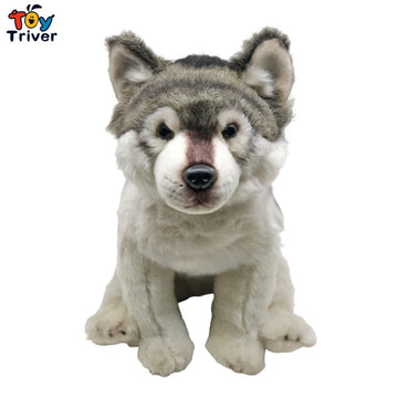 Kawaii Grey Wolf Plush Toy