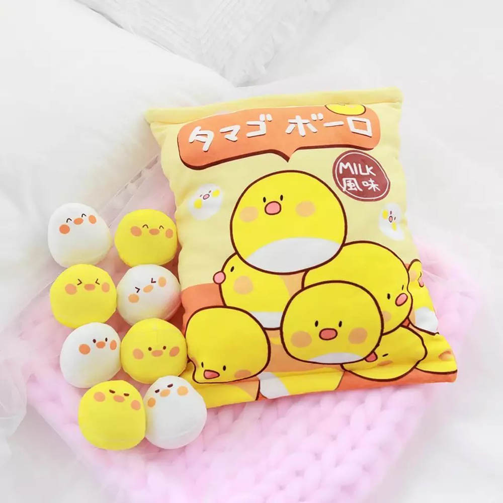 A Bag of Kawaii Yellow Chick Plush Toys Stuffed Animals Doll Toy Triver