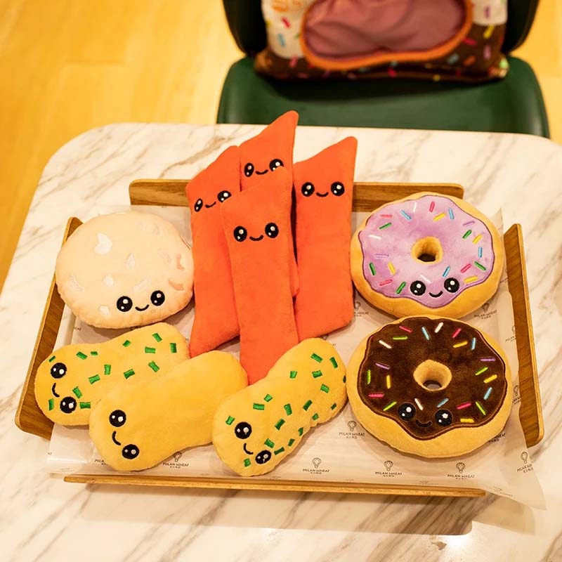 A Bag of Snack Donuts Rice Crackers Pica Sticks Plush Toy toy triver