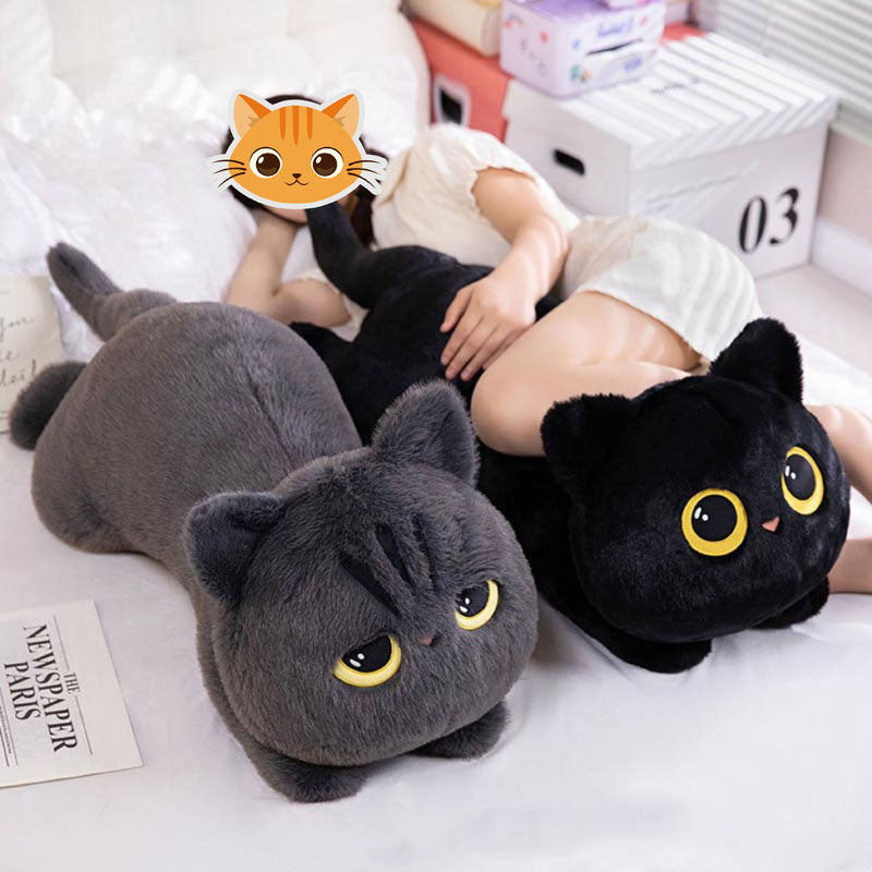 Adorable Black Cat Plush Toy toy triver