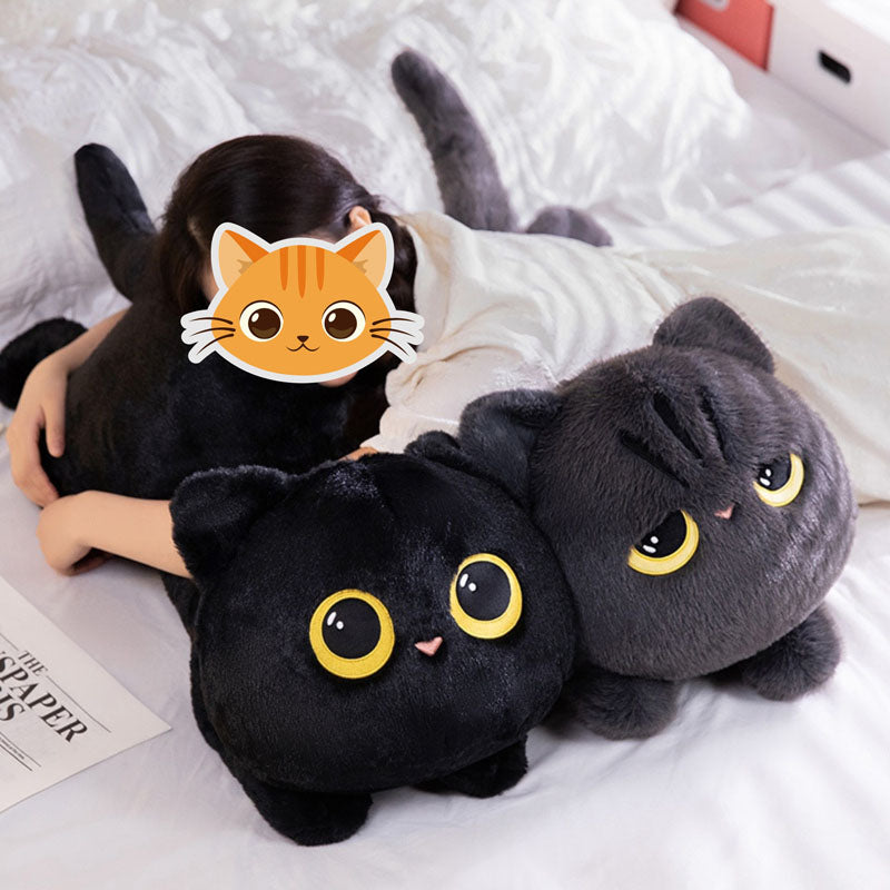 Adorable Black Cat Plush Toy toy triver