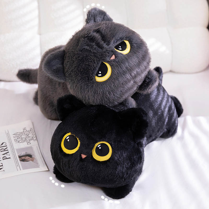 Adorable Black Cat Plush Toy toy triver