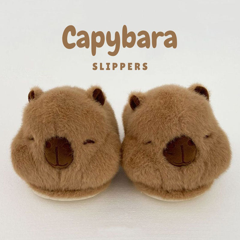 Adorable Capybara Plush Slippers toy triver