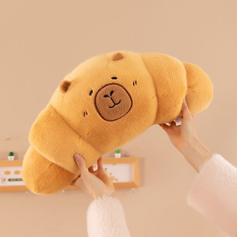 Adorable Croissant Capyabra Plush Toy Pillows toy triver