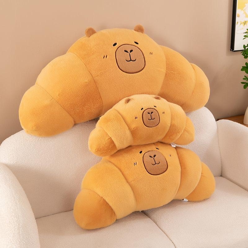 Adorable Croissant Capyabra Plush Toy Pillows toy triver