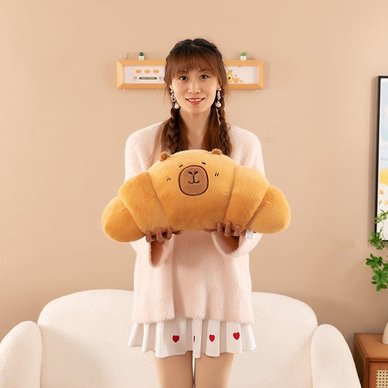 Adorable Croissant Capyabra Plush Toy Pillows toy triver