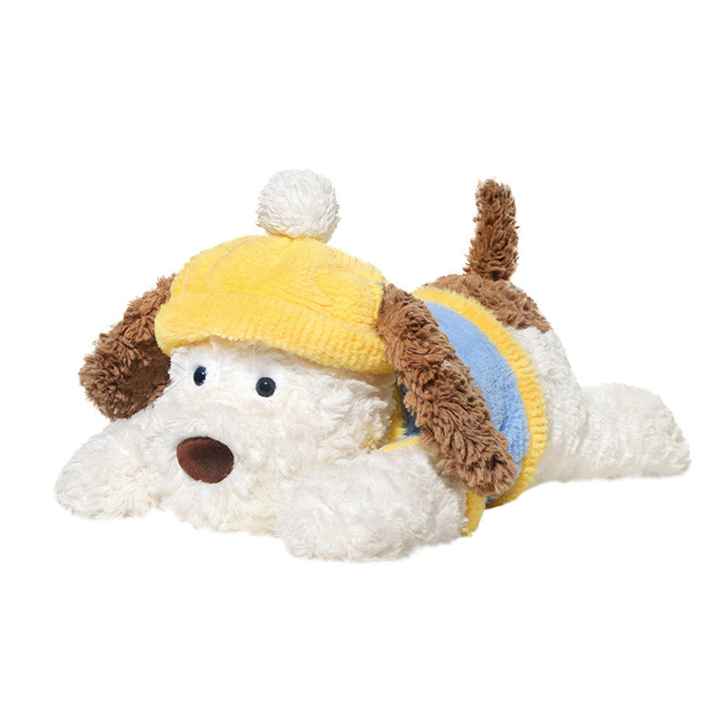 Adorable Dog Plush Toy with Yellow Hat toy triver