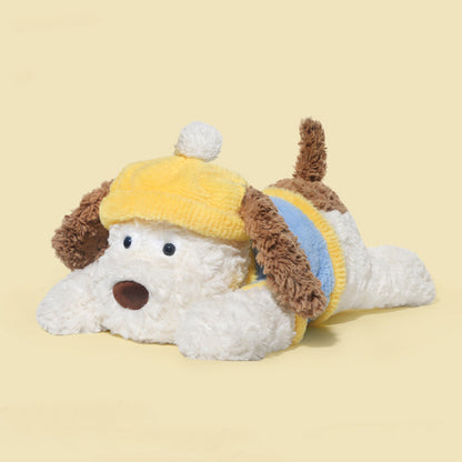 Adorable Dog Plush Toy with Yellow Hat toy triver