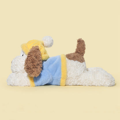 Adorable Dog Plush Toy with Yellow Hat toy triver