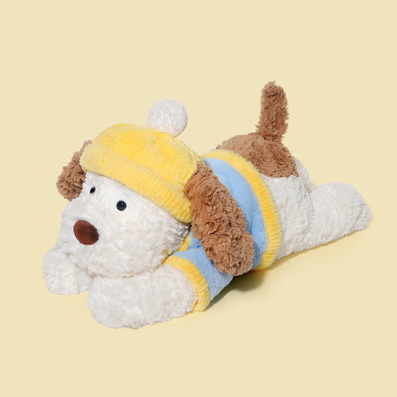 Adorable Dog Plush Toy with Yellow Hat toy triver