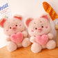 Adorable Pink Pig Plush Toy with Heart toy triver