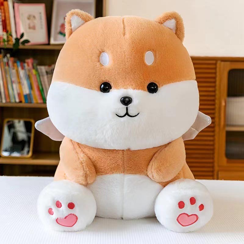 Angel Shiba Inu Plush Toy - Cute Winged Dog Stuffed Animal