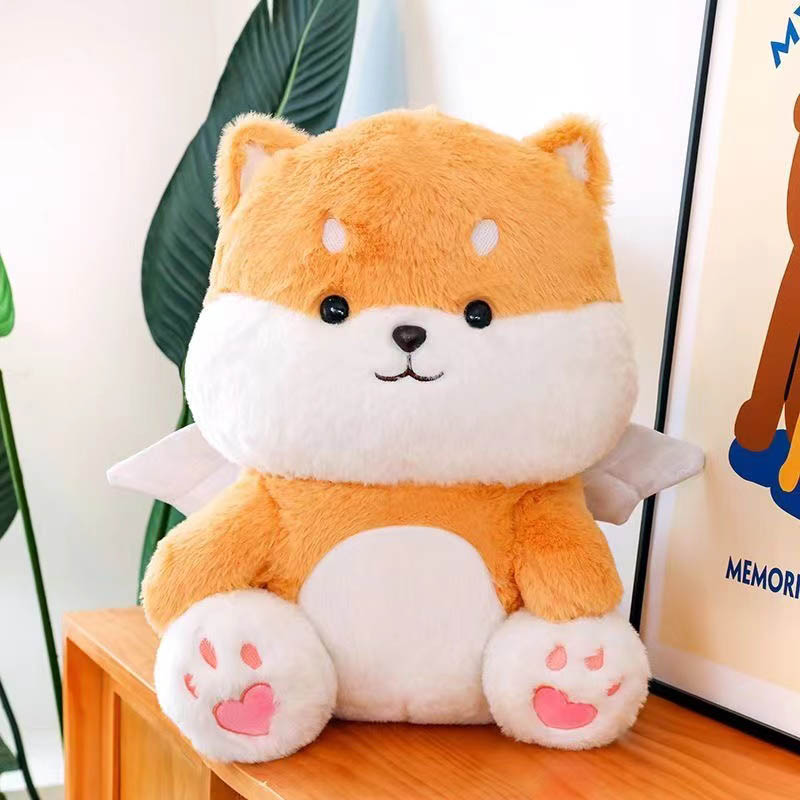 Angel Shiba Inu Plush Toy - Cute Winged Dog Stuffed Animal
