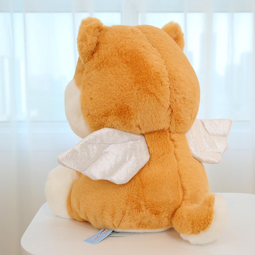 Angel Shiba Inu Plush Toy - Cute Winged Dog Stuffed Animal