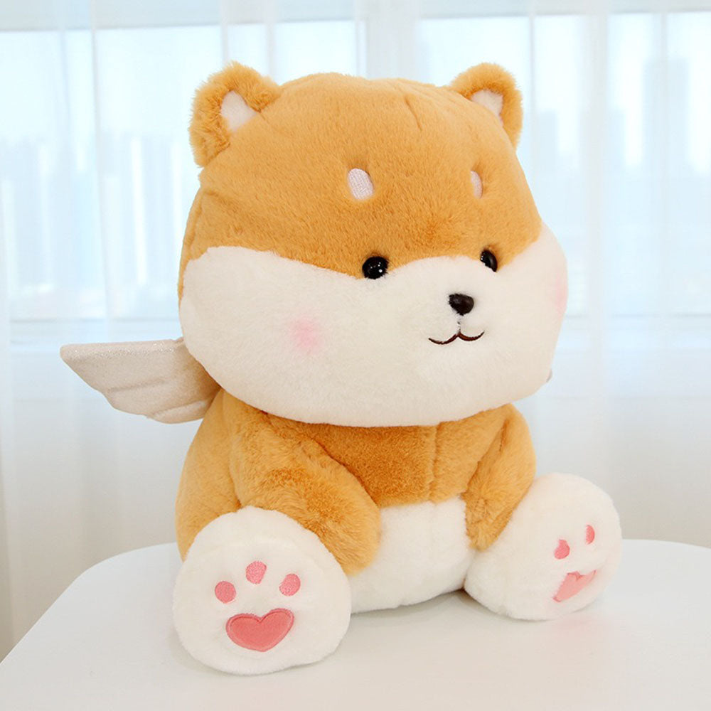 Angel Shiba Inu Plush Toy - Cute Winged Dog Stuffed Animal