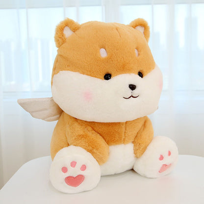 Angel Shiba Inu Plush Toy - Cute Winged Dog Stuffed Animal