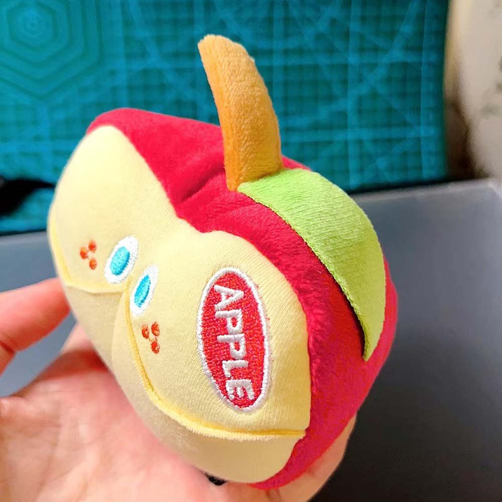 Apple Interactive Plush Dog Chew Toys toy triver