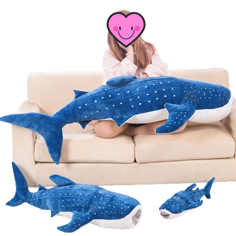 Blue Shark Whale Plush Toy Pillow toy triver