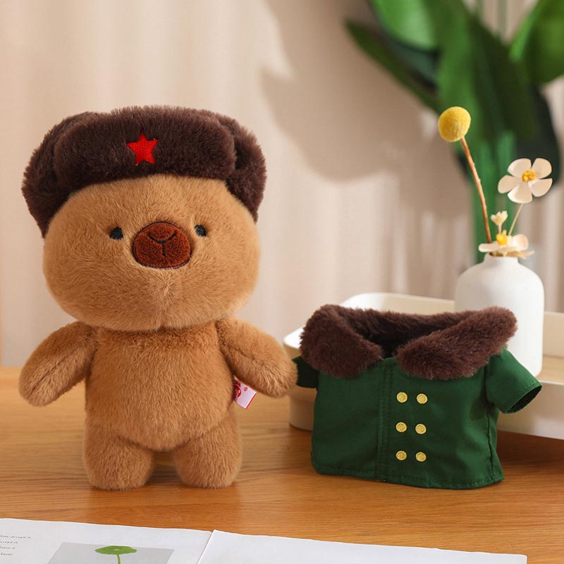 Kawaii Capybara in Chinese Military Coat Plush Toy Toy Triver
