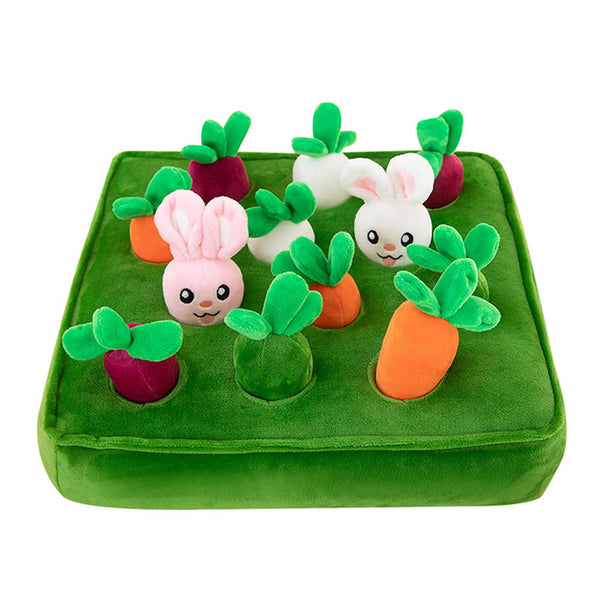 Carrot Pull Radish Bunny Pets Dog Cat Chew Plush Toy – Toy Triver
