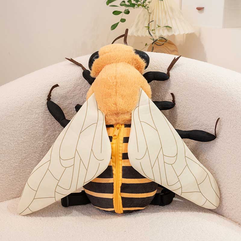 Cute Bee Plush Backpack