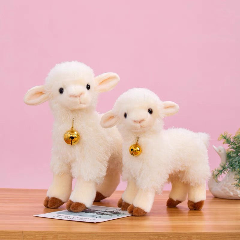 Cute Bell Sheep Stuffed Animal Plush Toy toy triver