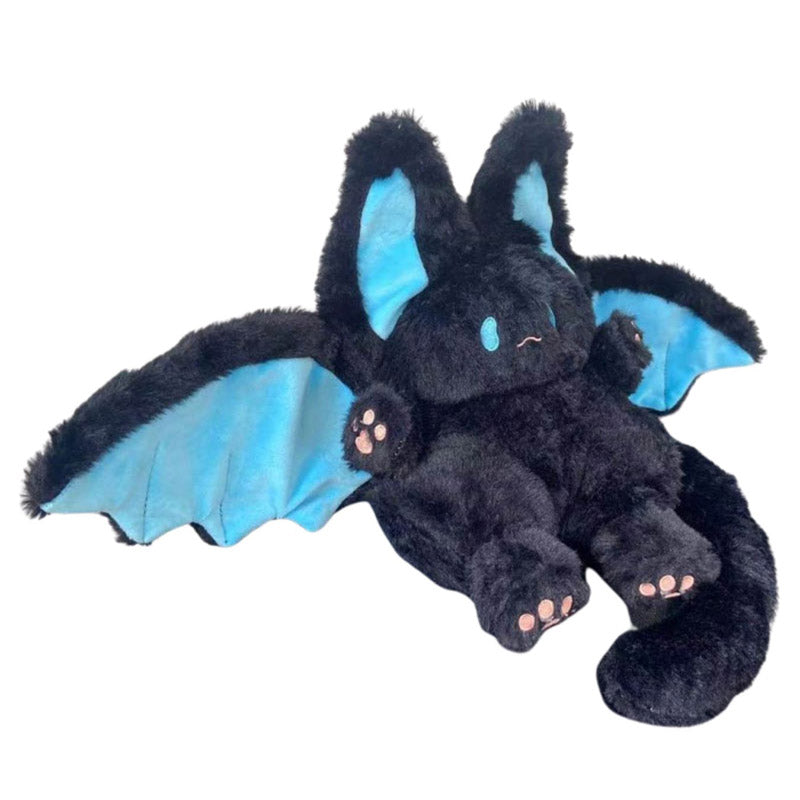 Cute Black Bat Bunny Plush Toy toy triver