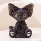 Cute Black Devon Rex Cat Plush Toy toy triver