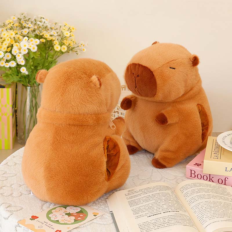 Cute Capybara Hand Warmer Plush Pillow toy triver