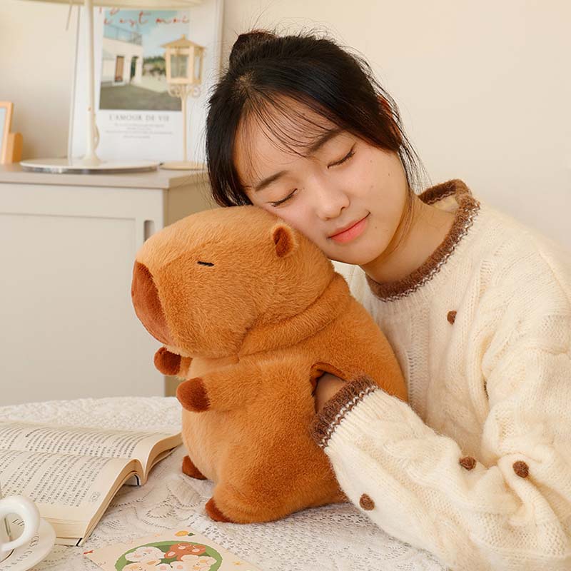 Cute Capybara Hand Warmer Plush Pillow toy triver