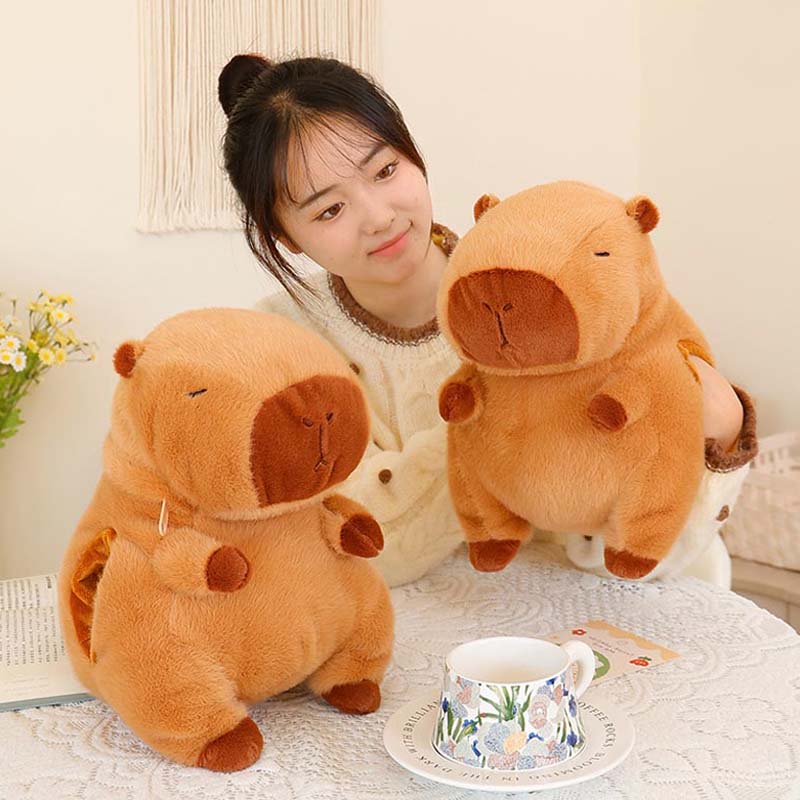 Cute Capybara Hand Warmer Plush Pillow toy triver