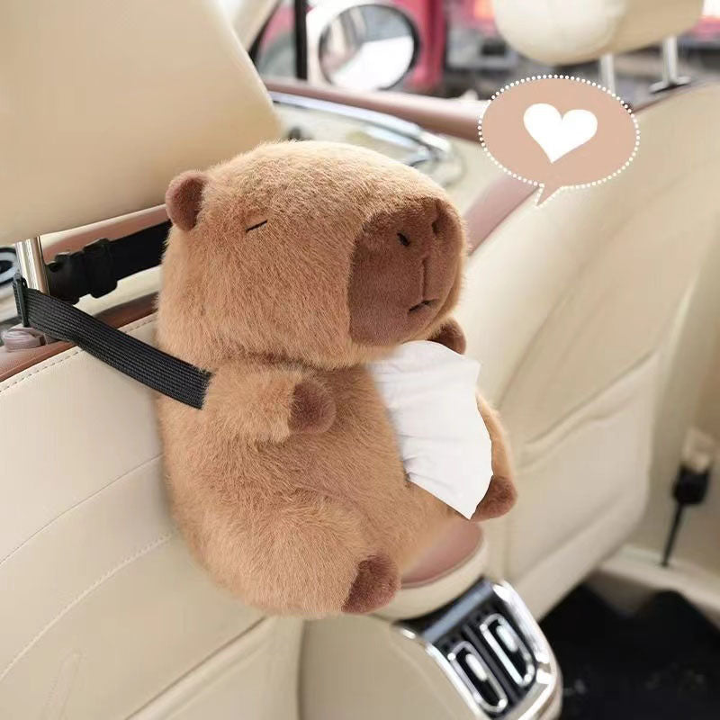 Funny Capybara Car Tissue Holder Plush Toy – Toy Triver