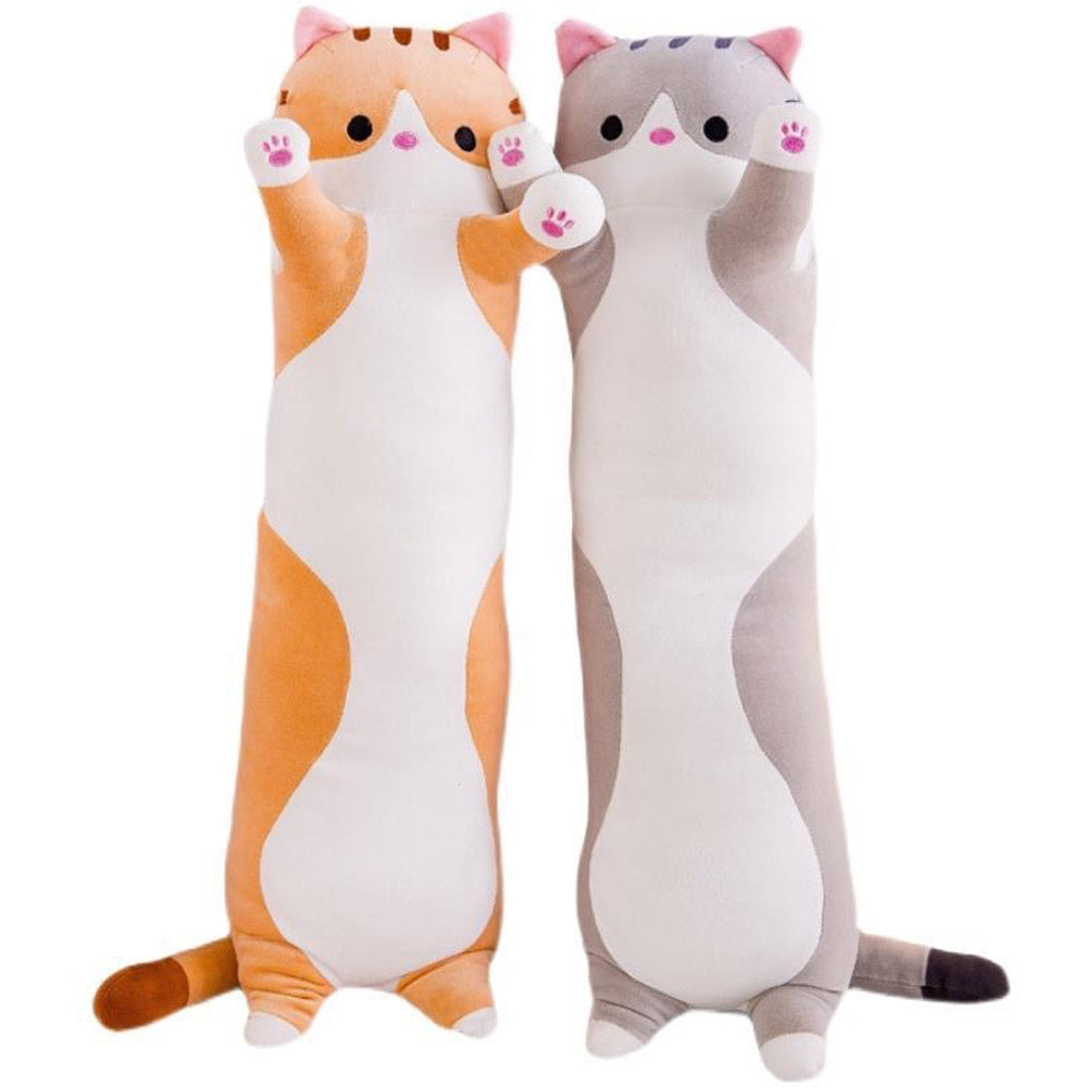 Long Cat Plush Toy Stuffed Animal Bolster Pillow toy triver