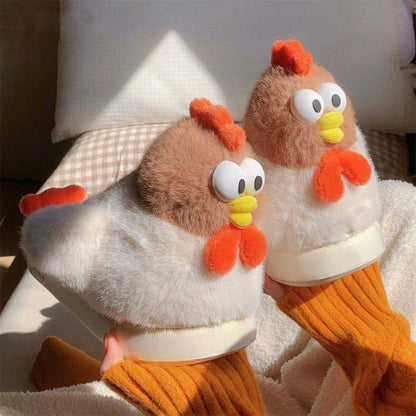 Cute Chicken Plush Slippers