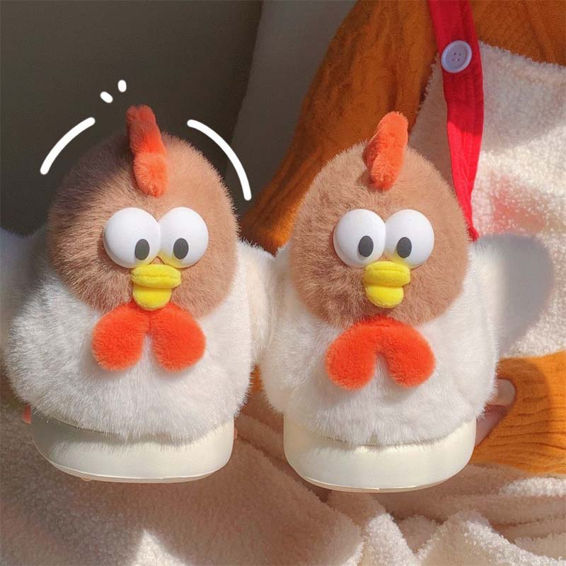 Cute Chicken Plush Slippers