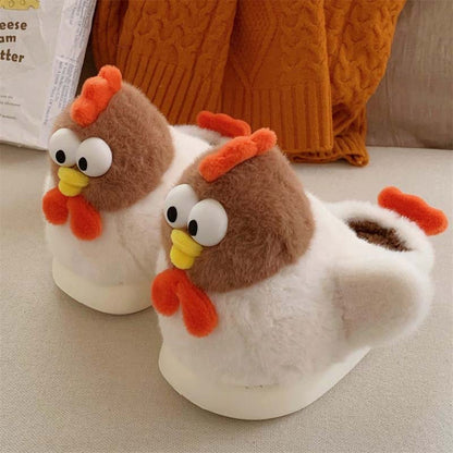 Cute Chicken Plush Slippers