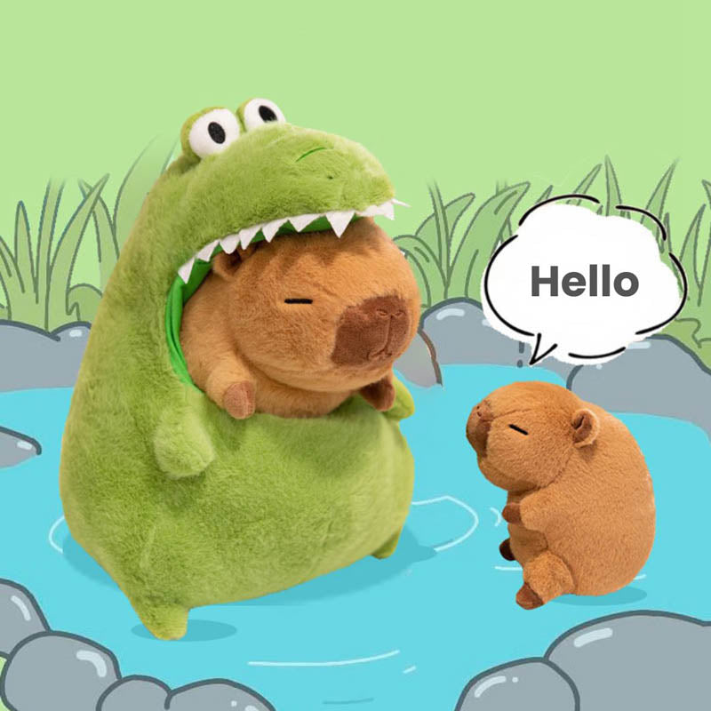 Cute Crocodile with Capybara Plush Toy toy triver