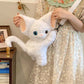 Cute Devon Rex Cat Plush Crossbody Bag toy triver