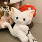 Cute Devon Rex Cat Plush Crossbody Bag toy triver