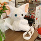 Cute Devon Rex Cat Plush Crossbody Bag toy triver