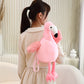 Cute Flamingo Backpack Plush Bag toy triver