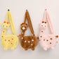 Cute Giraffe Crossbody Shoulder Plush Bag toy triver