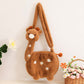 Cute Giraffe Crossbody Shoulder Plush Bag toy triver