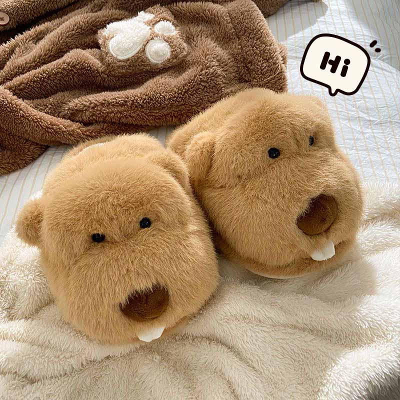 Cute Guinea Pig Plush Slippers toy triver