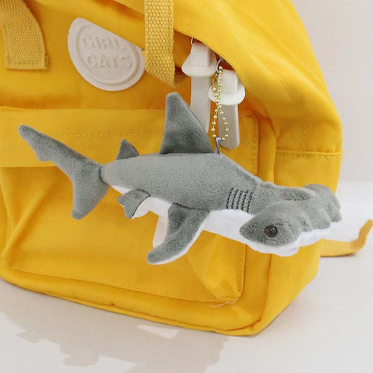 Cute Hammerhead Shark Plush Keychain Pendant toy triver